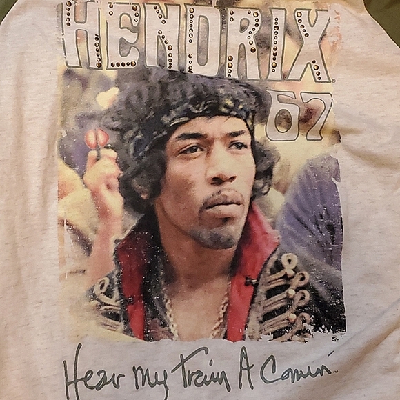 Jimi Hendrix '67 Long-Sleeved Baseball Tee - Picture 3 of 6
